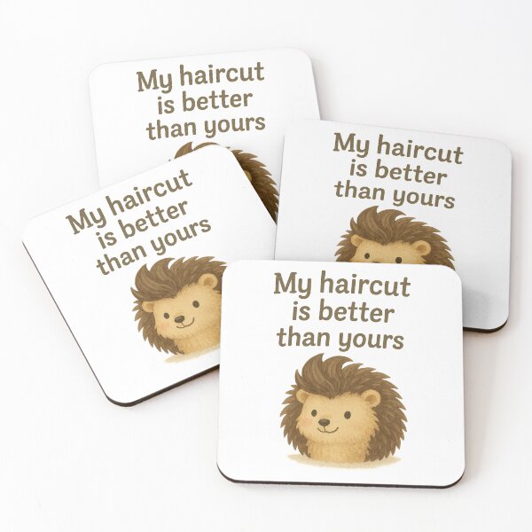 Item preview, My Haircut is Better Than Yours – Stylish Hedgehog Watercolor Design designed and sold by Joyloom.
