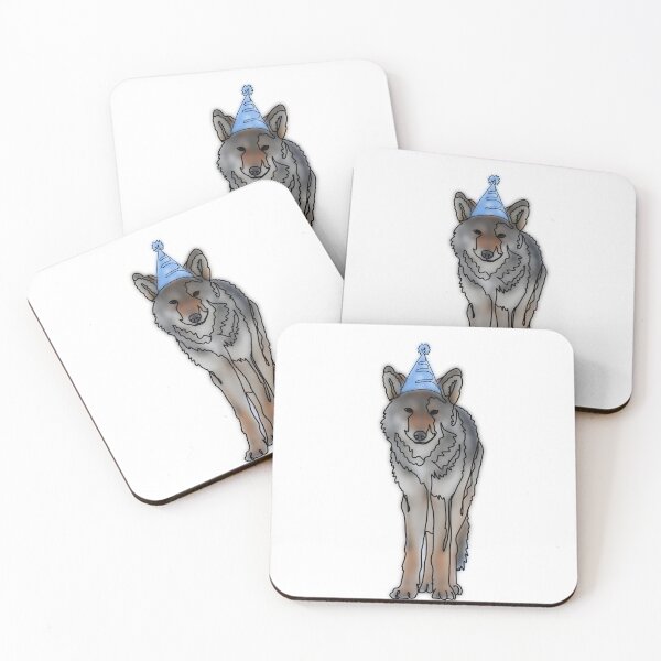 Item preview, Blue Party hat wolf - animalzinhats designed and sold by Ashley’sAnimalz.