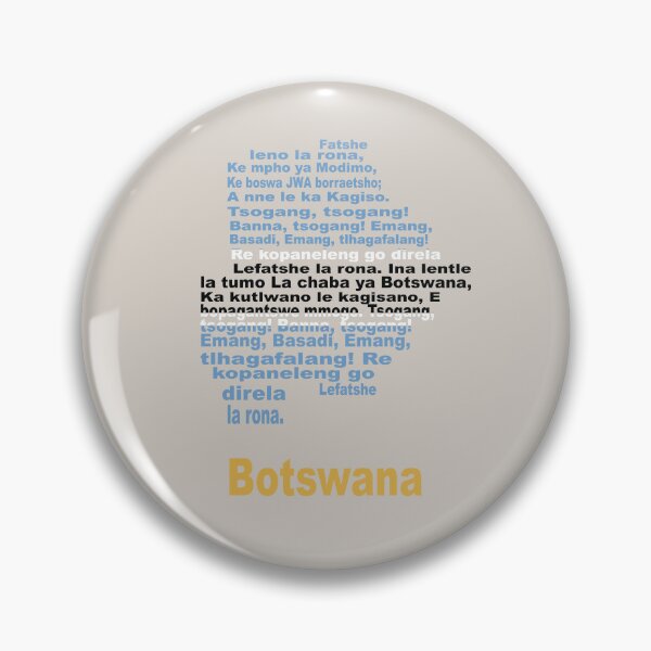 Item preview, Botswana Artistic Design Featuring Anthem Map and Flag designed and sold by JR78.