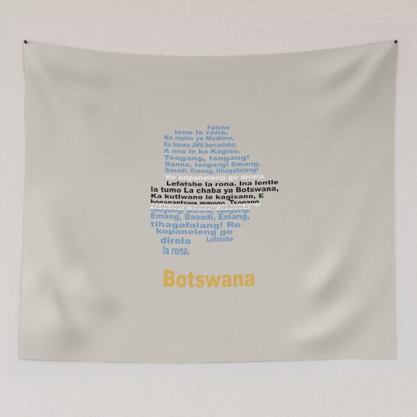 Item preview, Botswana Artistic Design Featuring Anthem Map and Flag designed and sold by JR78.