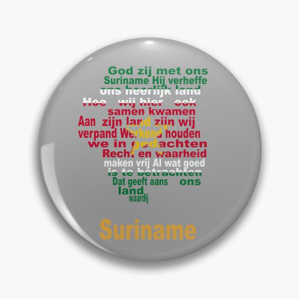 Item preview, Suriname Artistic Design Featuring Anthem Map and Flag designed and sold by JR78.