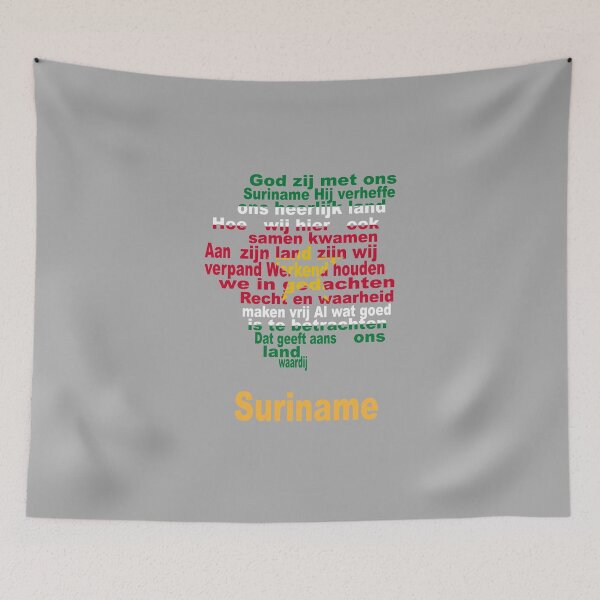 Item preview, Suriname Artistic Design Featuring Anthem Map and Flag designed and sold by JR78.