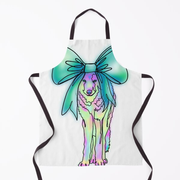 Item preview, Pastel Rainbow Wolf with Giant Teal Bow – animalzinhats designed and sold by Ashley’sAnimalz.