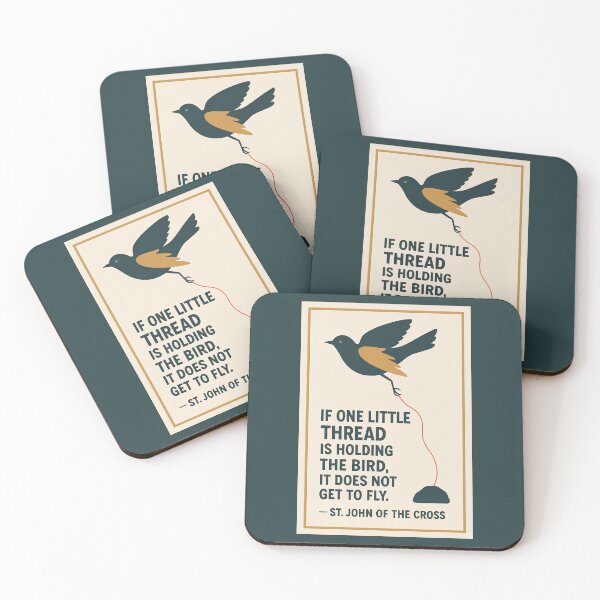 Item preview, If One Thread Holds the Bird – St. John of the Cross Quote designed and sold by NuminousYes.