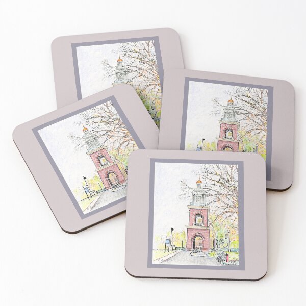 Item preview, UMW Bell Tower - watercolor and pen designed and sold by Annie Mason Art.