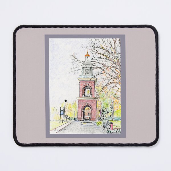 Item preview, UMW Bell Tower - watercolor and pen designed and sold by Annie Mason Art.