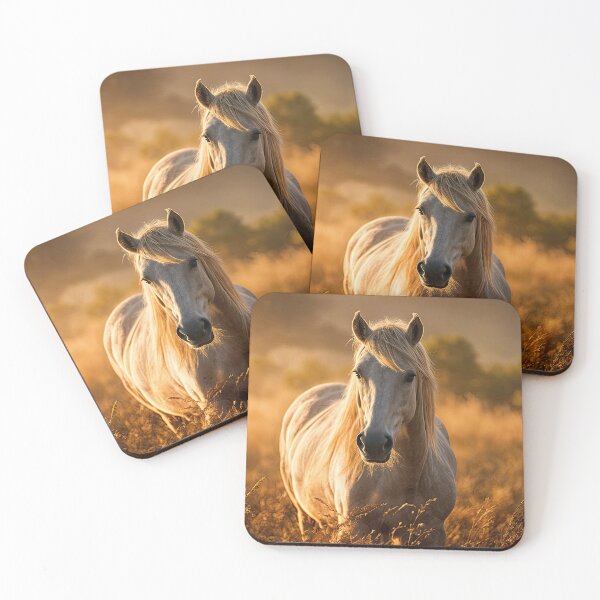 Item preview, Beautiful Gray White Horse in Golden Light and High Grasses Peaceful designed and sold by Stephanie Laird.