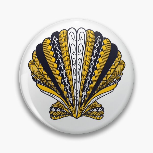 Item preview, Yellow Tribal Clam Sea Shell  designed and sold by Steeb757.