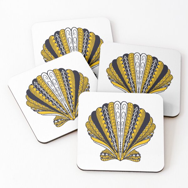 Item preview, Yellow Tribal Clam Sea Shell  designed and sold by Steeb757.