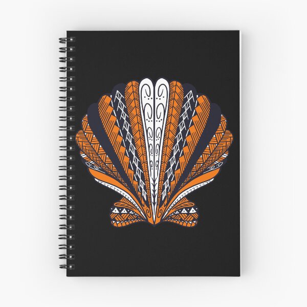 Item preview, Orange Tribal Clam Sea Shell  designed and sold by Steeb757.