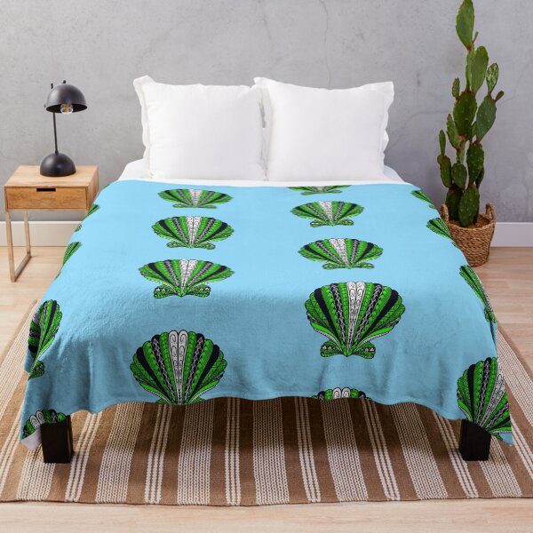 Item preview, Bright Green Tribal Clam Sea Shell  designed and sold by Steeb757.