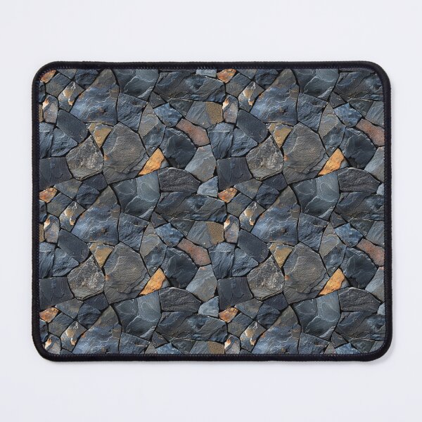 Item preview, Rugged Natural Stone Wall with Blue and Earthy Tones designed and sold by NTGUILTY.