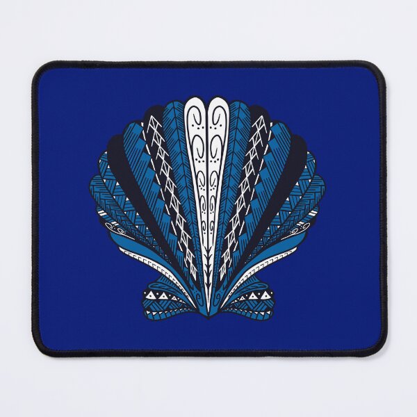 Item preview, Teal Tribal Clam Sea Shell designed and sold by Steeb757.