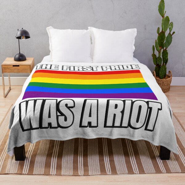 Item preview, The First Pride Was a Riot  -  Pride Rainbow Flag  designed and sold by Inspirationmotivation.