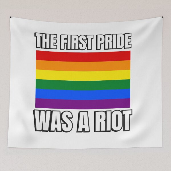 Item preview, The First Pride Was a Riot  -  Pride Rainbow Flag  designed and sold by Inspirationmotivation.