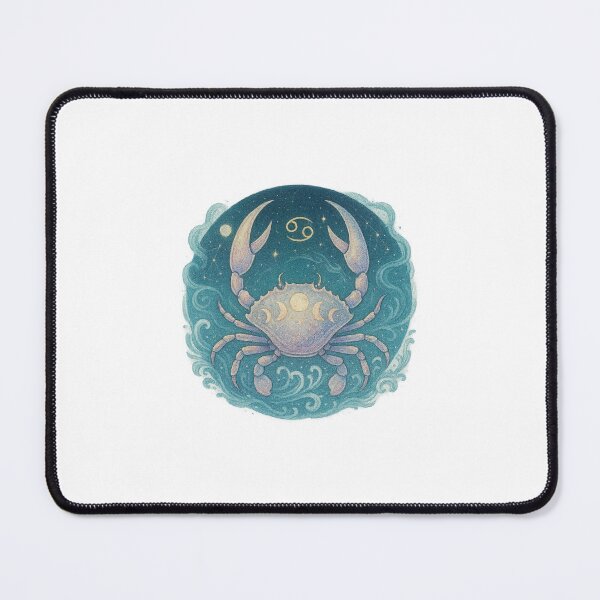Item preview, Cancer Zodiac Illustration – Lunar Crab Design, Water Sign Moon Phases designed and sold by Vendeloc.