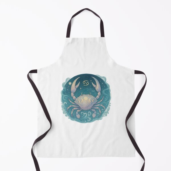 Item preview, Cancer Zodiac Illustration – Lunar Crab Design, Water Sign Moon Phases designed and sold by Vendeloc.