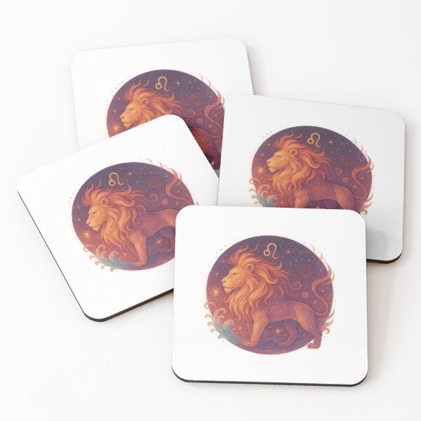 Item preview, Leo Zodiac Illustration – Radiant Lion Star Sign, Celestial Fire Zodiac Art designed and sold by Vendeloc.