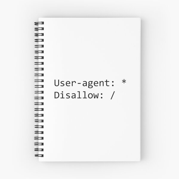Item preview, robots.txt Disallow All designed and sold by AI Mushroom.