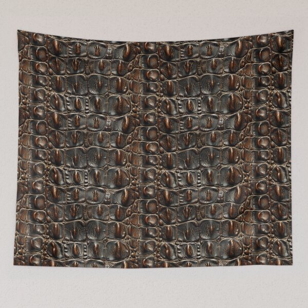 Item preview, Luxurious Textured Crocodile or Alligator Skin in Brown and Black designed and sold by NTGUILTY.