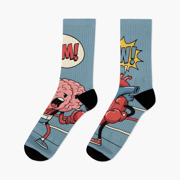 Item preview, Brain vs Heart – Cartoon Conflict Design designed and sold by Soft Rebellion.