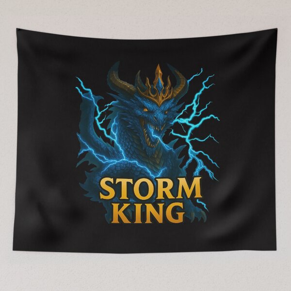 Item preview, Storm King – Lightning-Fueled Thunder Dragon Art designed and sold by Thaivi Design.