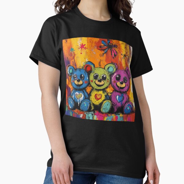 Aperçu de l'œuvre Trio d'ours expressifs créée et vendue par MadTeaPartyGraphics.