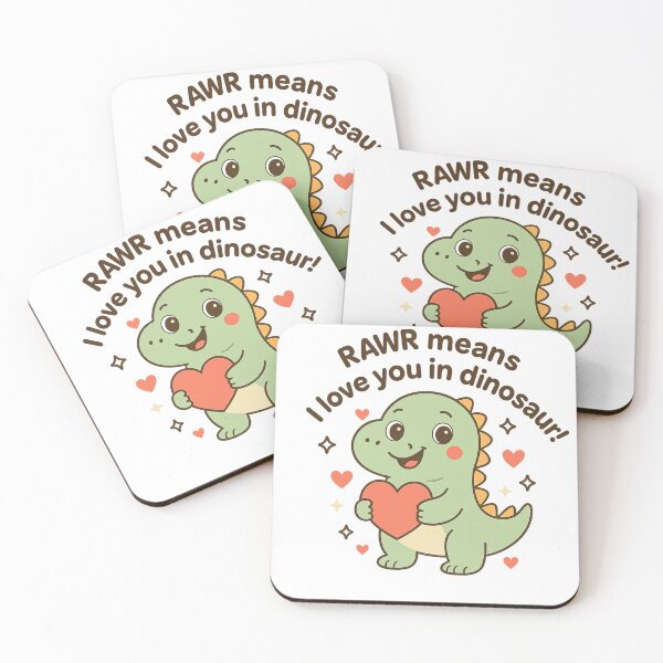 Item preview, Rawr Means I Love You in Dinosaur - Cute Dino Love Design designed and sold by darkan1.