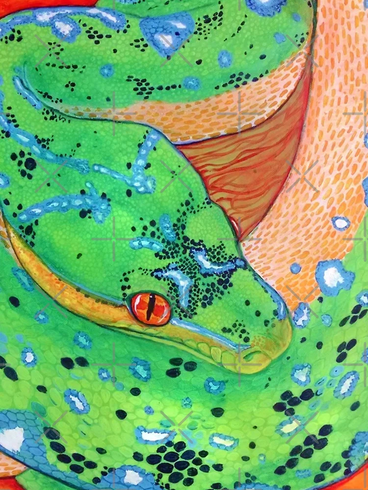 Thumbnail 4 of 4, iPhone Case, GTP Green Tree Python designed and sold by candy-neuron.