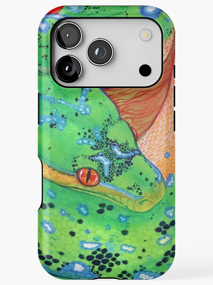 Thumbnail 1 of 4, iPhone Case, GTP Green Tree Python designed and sold by candy-neuron.