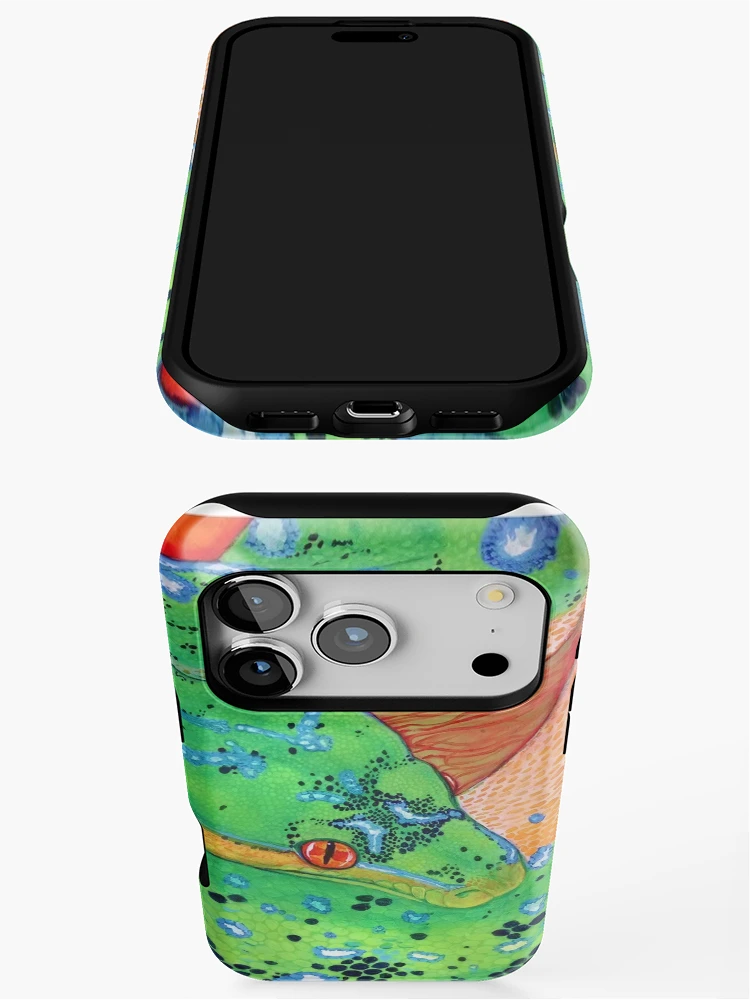 Thumbnail 3 of 4, iPhone Case, GTP Green Tree Python designed and sold by candy-neuron.