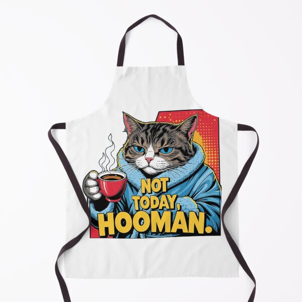 Item preview, Not Today, Hooman – Grumpy Cat in Bathrobe & Coffee Mode designed and sold by RvinJo8.