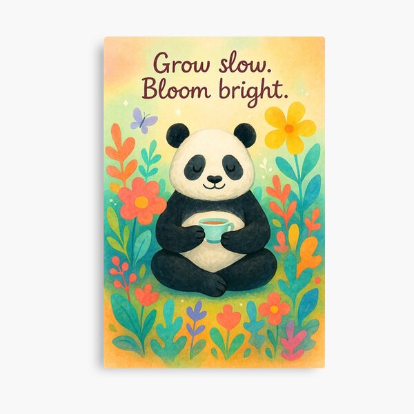 Vista previa del artículo con la obra «Panda tranquilo en el jardín», diseñado y vendido por WhispersDream.