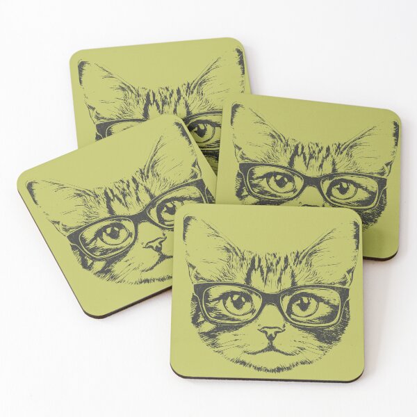 Item preview, Cat with Glasses pop art style   designed and sold by WarmDaysDesigns.