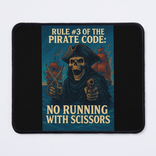 Item preview, Rule number 3 of the pirate code no running with scissors designed and sold by CertifiedSigma.