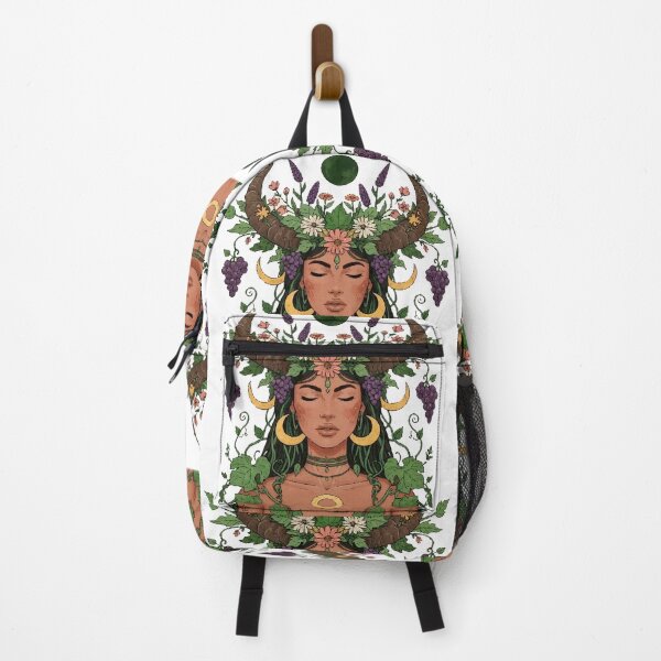 Item preview, Taurus Zodiac Art Nouveau | Earth Goddess with Floral Crown & Wildflowers designed and sold by Ojo de Lilith.