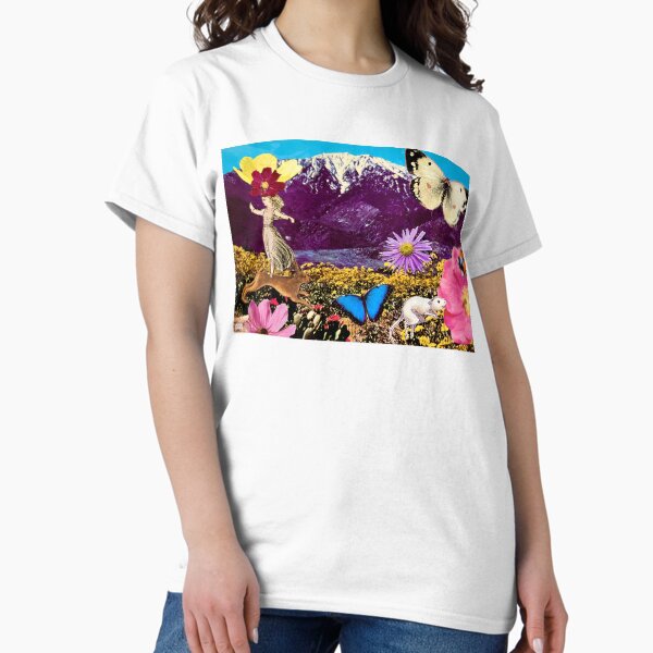 Whimsical Arizona Meadow Postcard Collage Classic T-Shirt