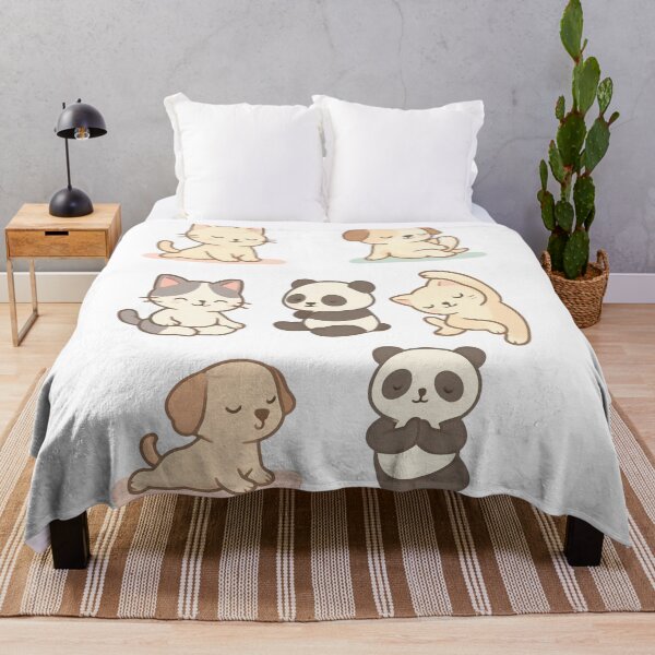Item preview, Charming Chibi Animals Doing Playful Yoga designed and sold by ThatMuse.