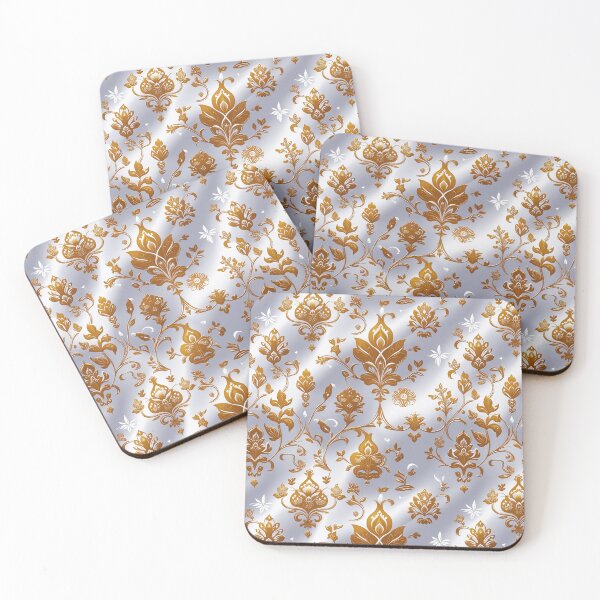 Item preview, Luxurious Gold Pattern on White – Seamless Ornate Design for Premium Fashion & Decor designed and sold by TheArtOfChaa.