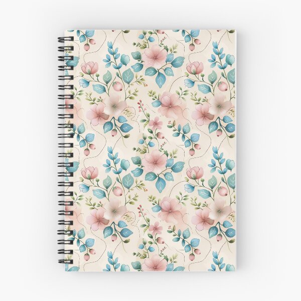 Item preview, Pastel Watercolor Floral Seamless Pattern – Soft Five-Petal Flowers & Berries on Cream designed and sold by TheArtOfChaa.