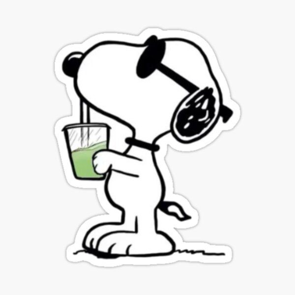 Item preview, snoopy with matcha designed and sold by reesemc123.