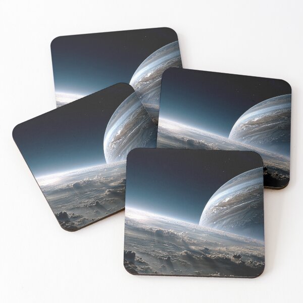 Item preview, View of Jupiter From a Stunning Cloud-Covered Exoplanet designed and sold by jecphotography and art.