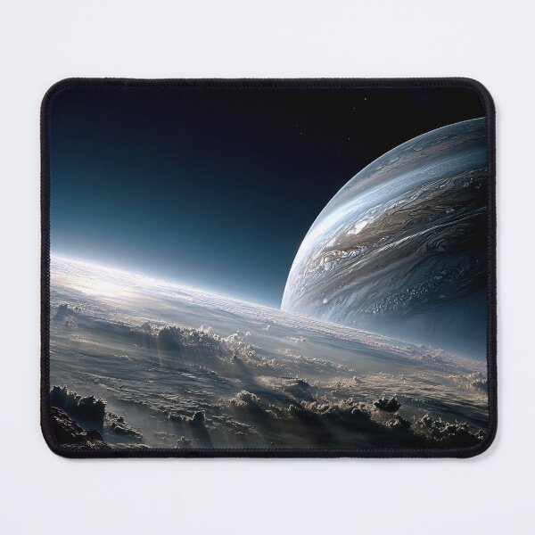 Item preview, View of Jupiter From a Stunning Cloud-Covered Exoplanet designed and sold by jecphotography and art.
