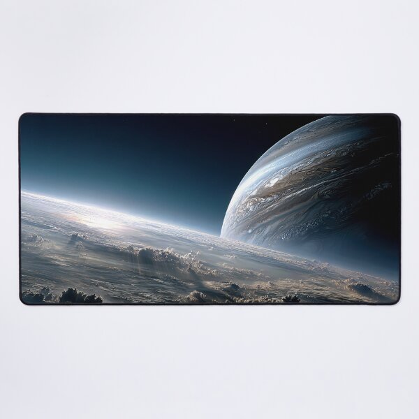 Item preview, View of Jupiter From a Stunning Cloud-Covered Exoplanet designed and sold by jecphotography and art.