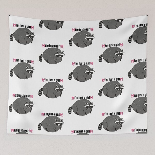 Item preview, I'm Just a Girl Chunky Raccoon designed and sold by CritterStudio.