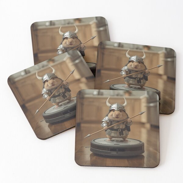 Item preview, Viking Hamster Charging into Battle on a Roomba designed and sold by Soft Rebellion.