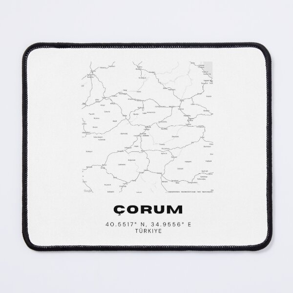 Item preview, Minimalist Çorum Map – Modern Black & White City Poster designed and sold by RM-Journey.