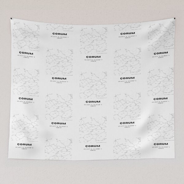 Item preview, Minimalist Çorum Map – Modern Black & White City Poster designed and sold by RM-Journey.