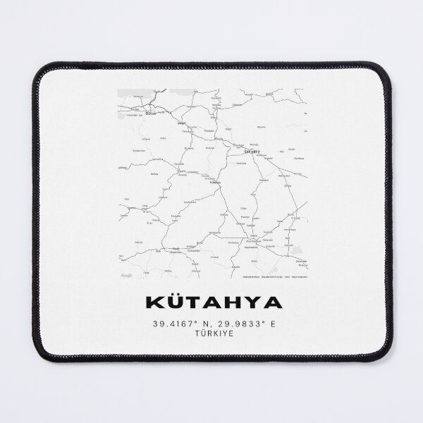 Item preview, Minimalist Kütahya Map – Black & White Turkey Wall Decor designed and sold by RM-Journey.