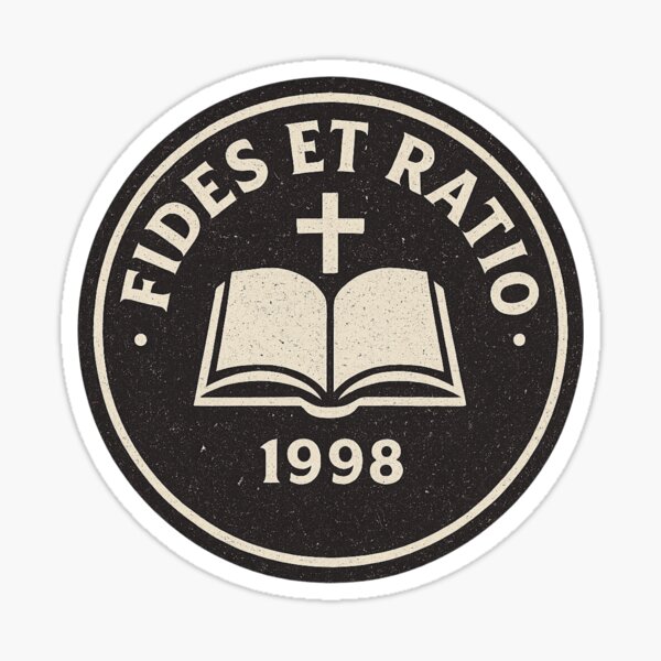 Fides et Ratio – emblema vintage Pegatina